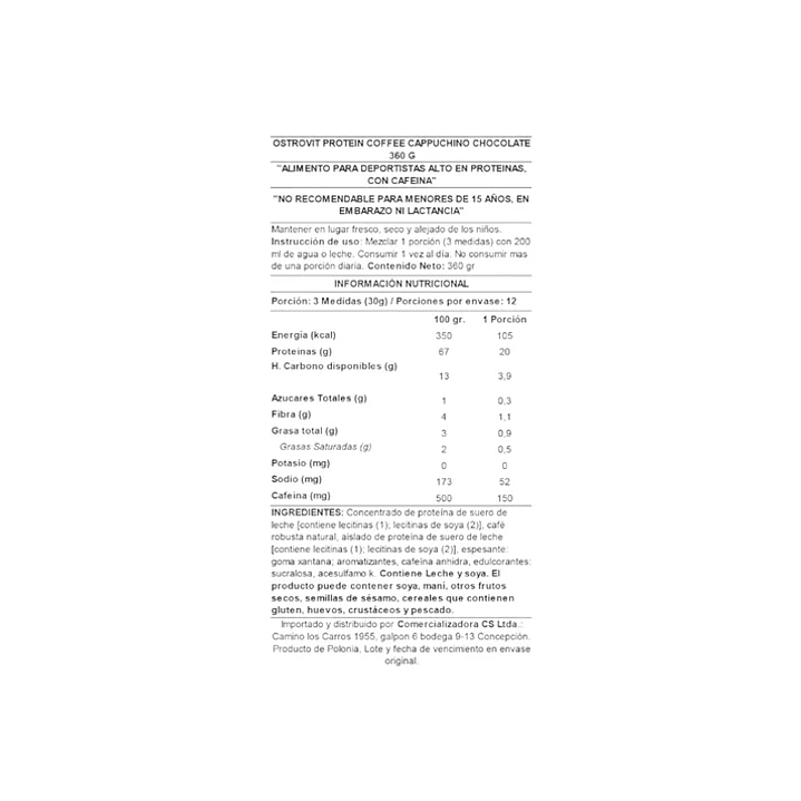 Protein coffee capuccino & chocolate 12 serv 2