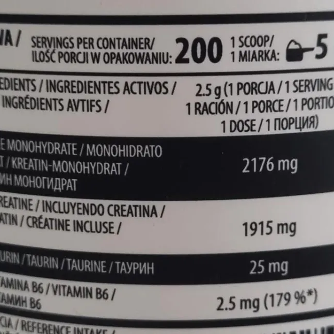 CREATINA MONOHIDRATADA 500gr sabor cola  2