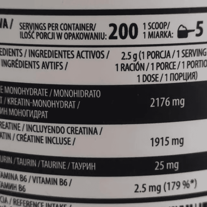 CREATINA MONOHIDRATADA 500gr sabor cola  2