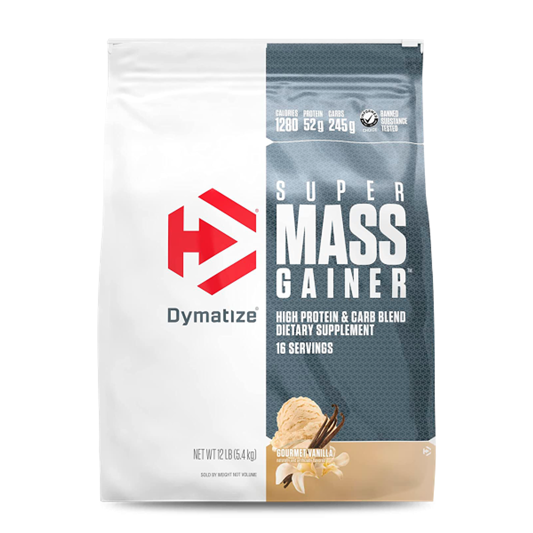 Super MASS GAINER – 12 lbs / 16 servicios, gourmet vainilla 1
