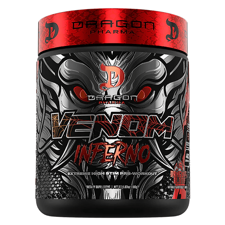 VENOM INFERNO Extreme Pre Workout USA – 280 grs / 40 servicios, dragon’s blood 1