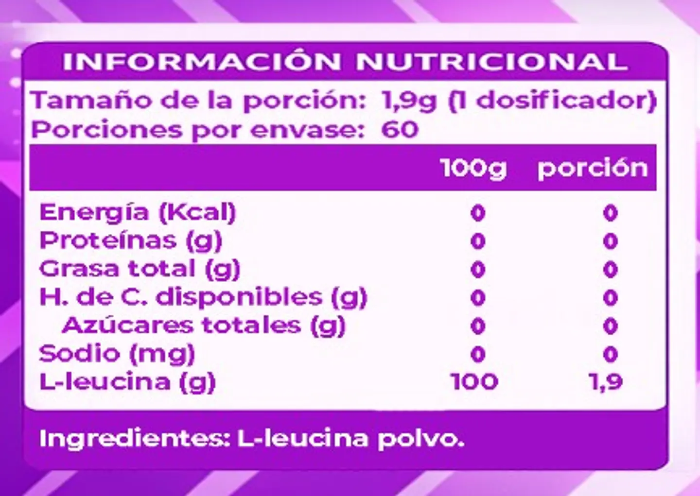 L-Leucina polvo 114g Sin Sabor- Magmagen 2
