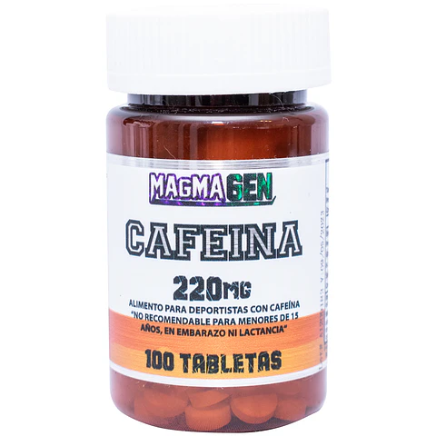 Cafeína Anhidrida 100 tabletas 220mg- Magmagen