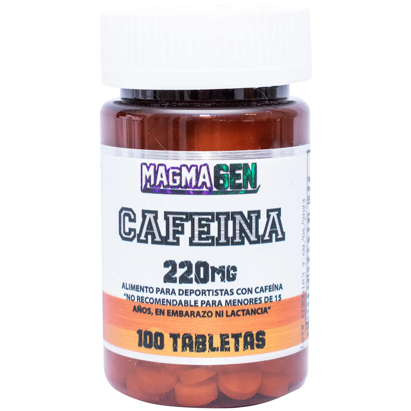 Cafeína Anhidrida 100 tabletas 220mg- Magmagen 1