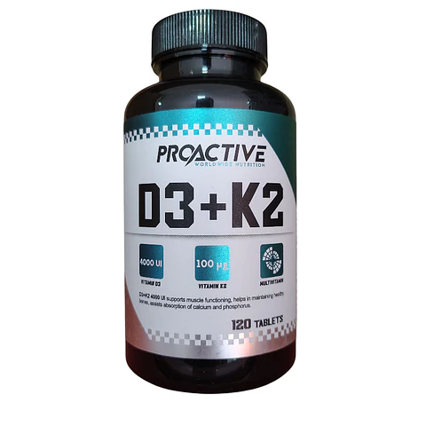 D3 + K2 4000iu 120 tabletas -Proactive