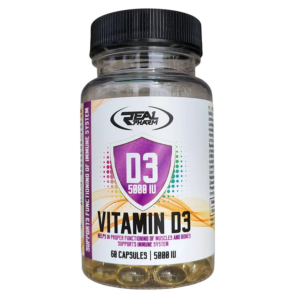 Vitamina D3 60 softgels 5000 IU Real Pharm 1