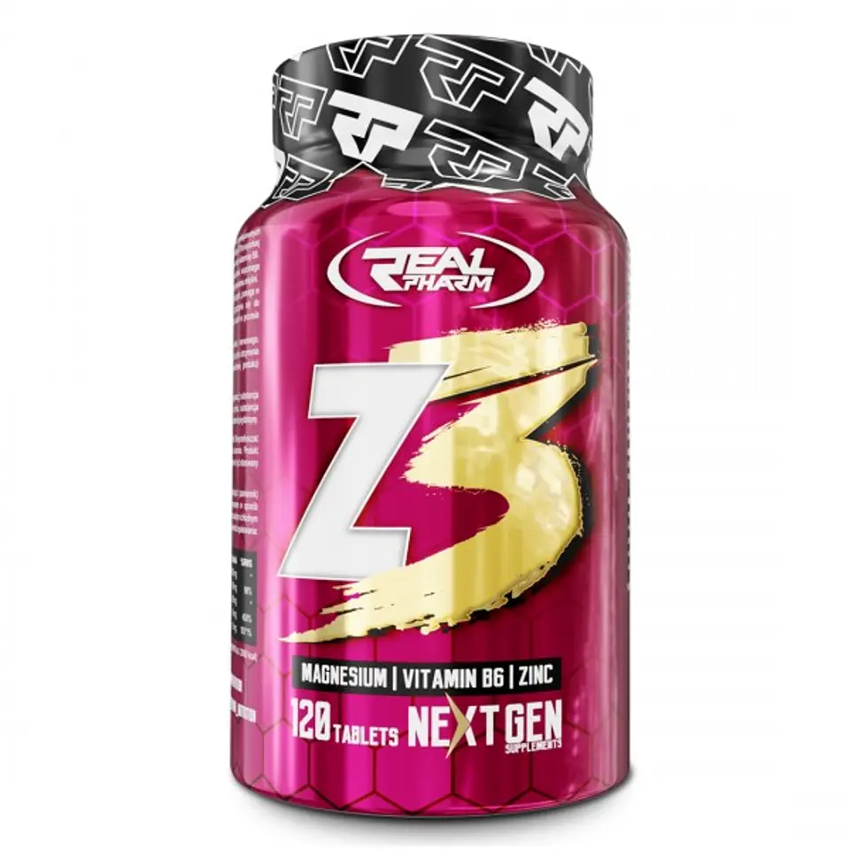 Z-3 magnesio/Vitamin b6/Zinc 120 tabletas-  Real Pharm 1