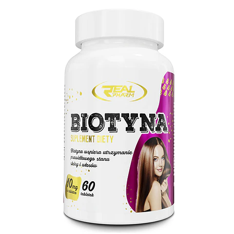 Biotina 60 tabletas 10.000 mcg- Real Pharm