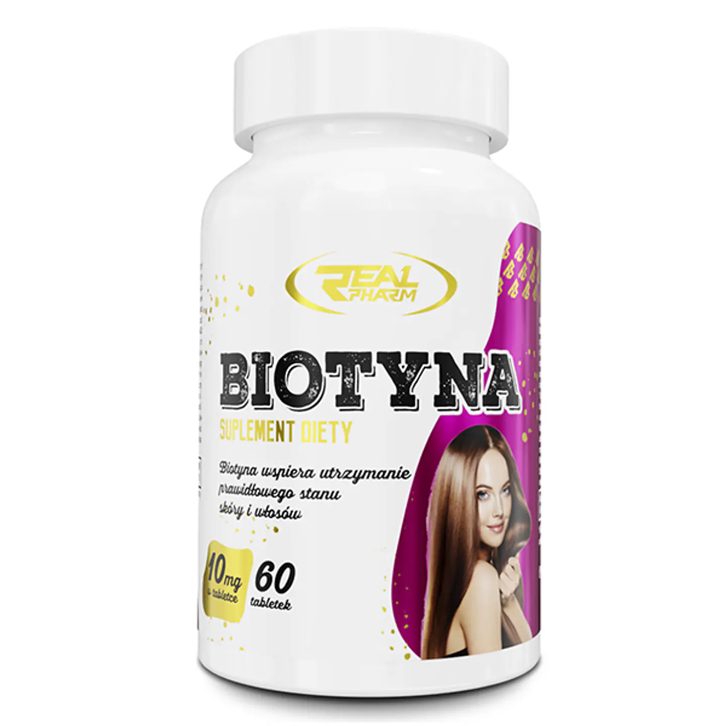 Biotina 60 tabletas 10.000 mcg- Real Pharm 1