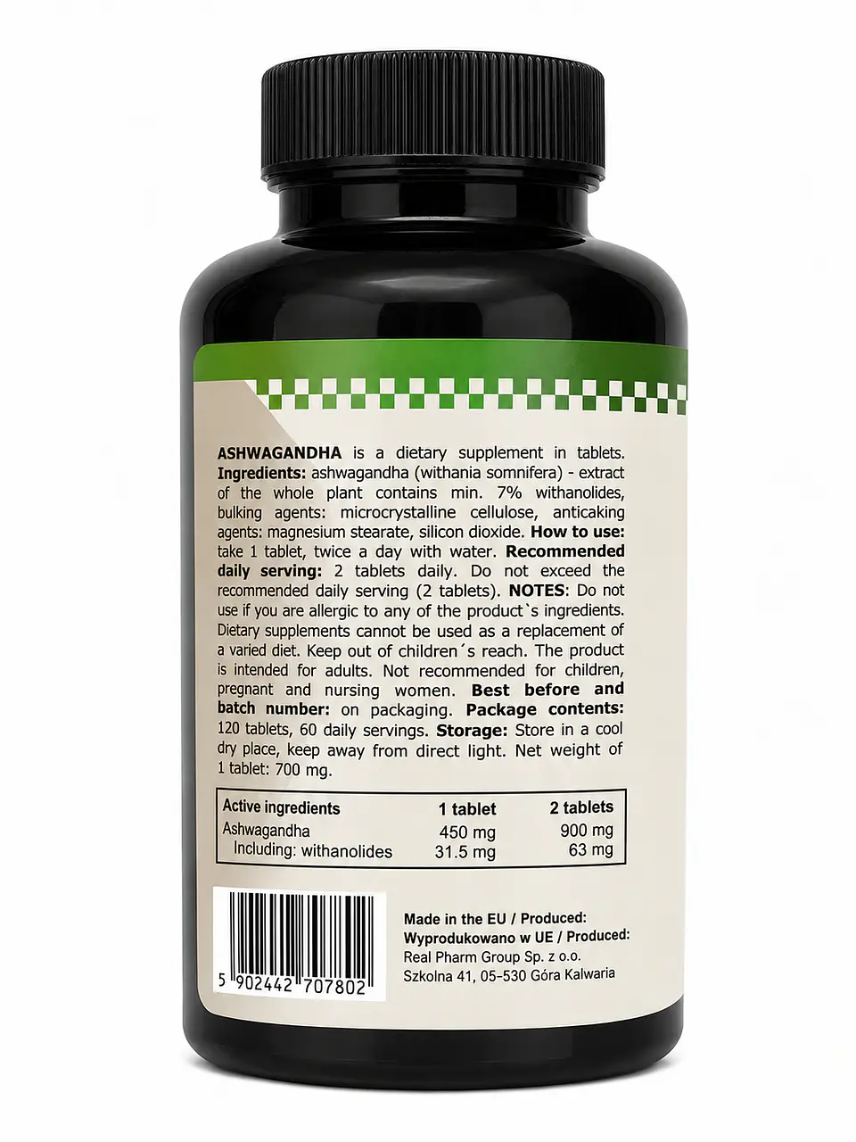 Ashwagandha 120 tabletas Proactive 2