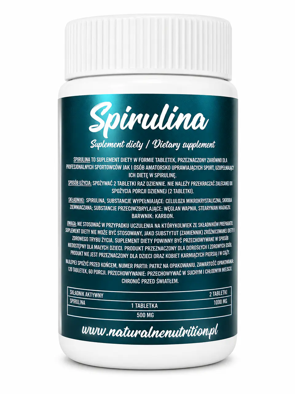 Spirulina 120 tabletas - Naturalne 2