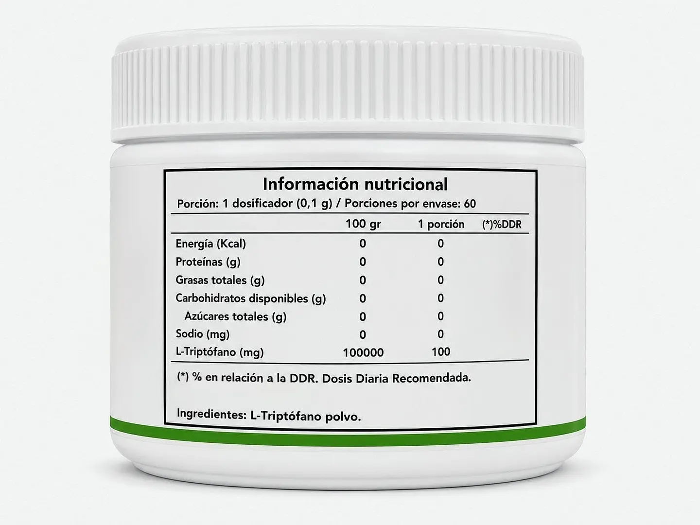 L-Triptofano polvo puro 60g 2