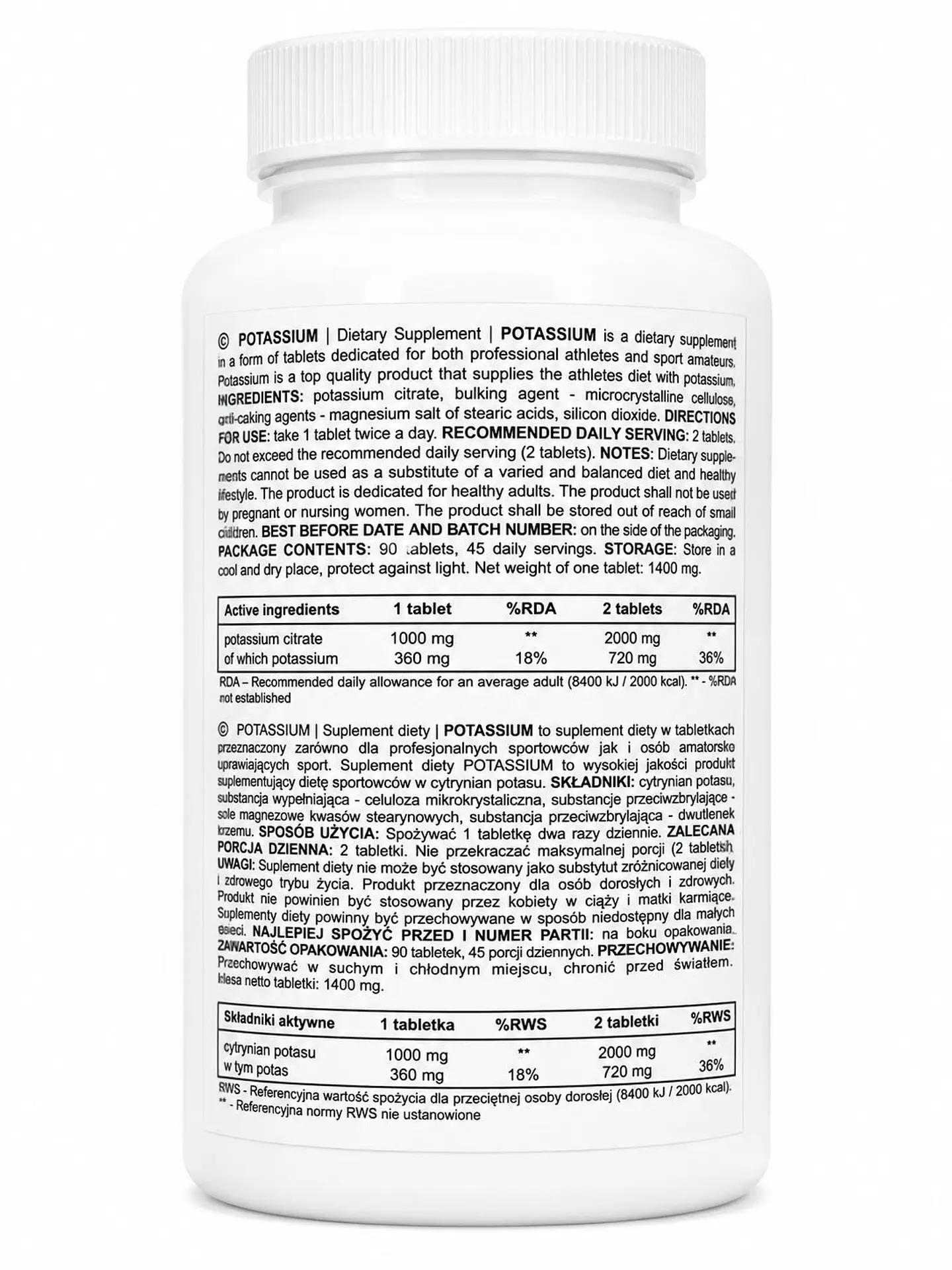 Potasio 90 tabletas Real Pharm 2
