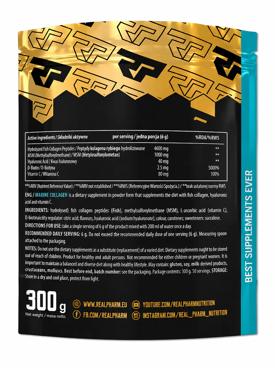 Colágeno marino 300g Naranja- Real Pharm 2