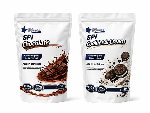 SPI Sabores - Proteína Aislada de Soya Sabores 2lb (900g) Maese