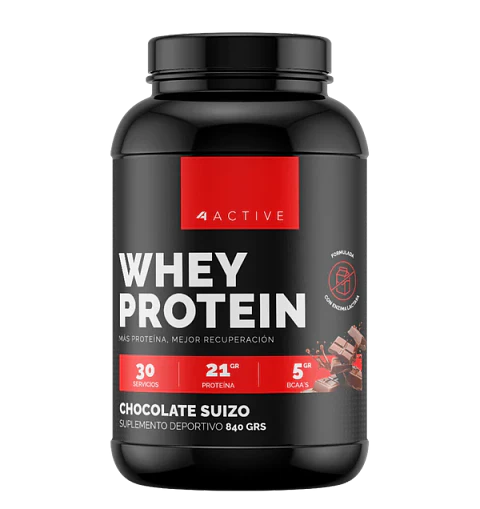 4Active Whey Protein 840g | 30 Servicios - Recuperación Muscular Diaria