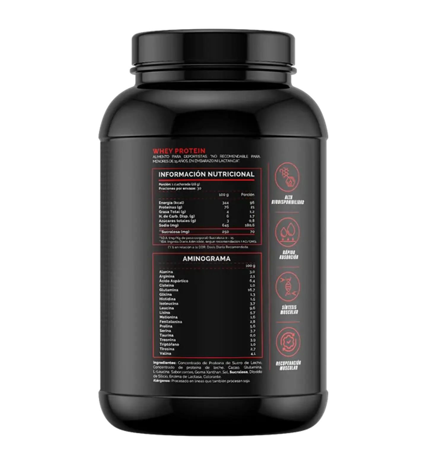 4Active Whey Protein 840g | 30 Servicios - Recuperación Muscular Diaria 2