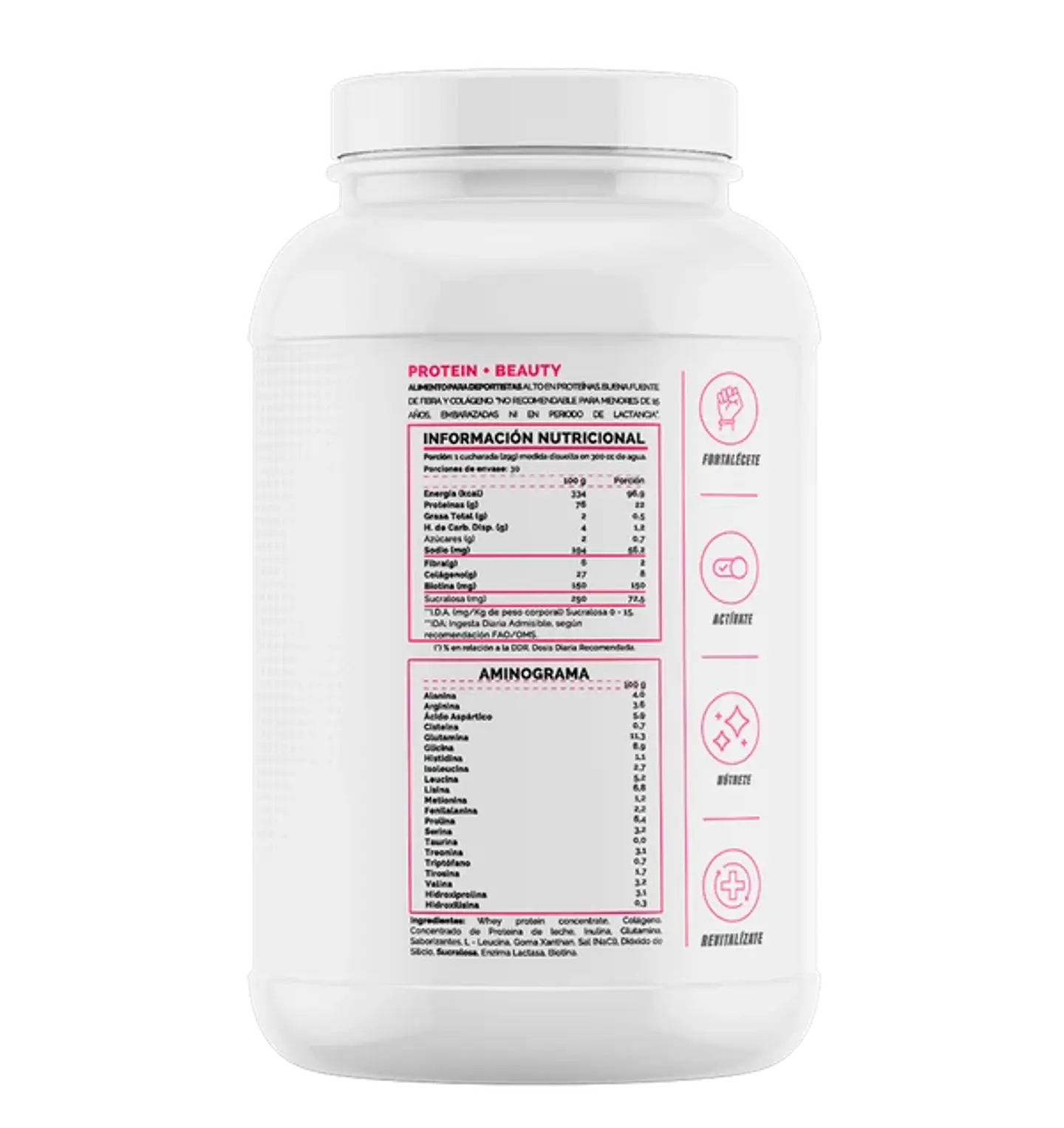 4Active Protein Beauty+ Proteína 870g | 30 Servicios- Recuperación muscular diaria 3