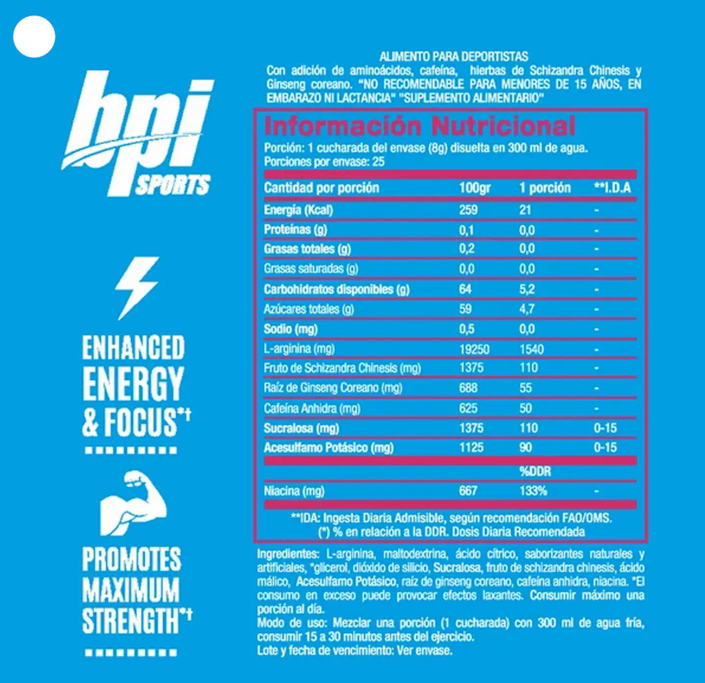 1MR PRE Workout 200g Berry Swole - BPI  2