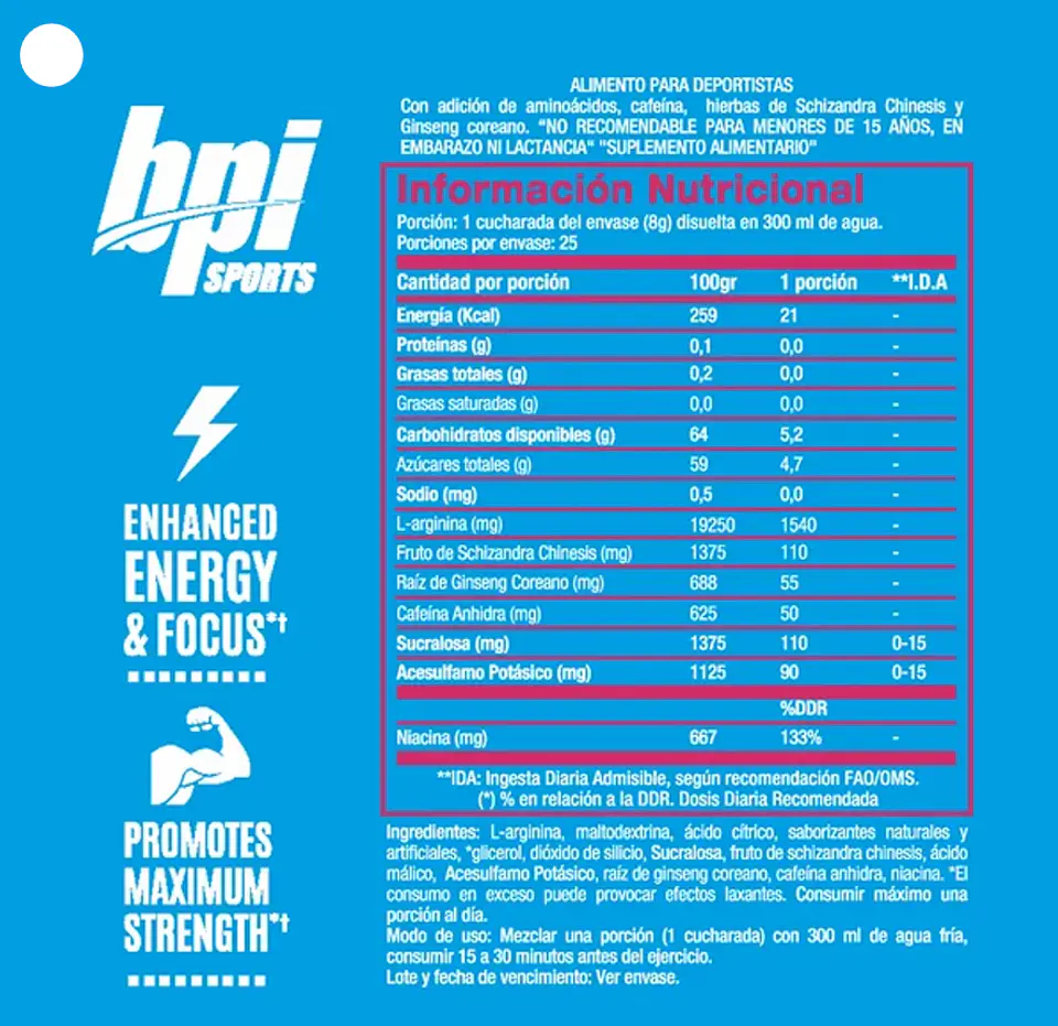 1MR PRE Workout 200g Berry Swole - BPI  2
