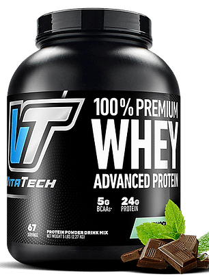 100% PREMIUM WHEY Advanced Protein - 5 lbs / 67 servicios, chocolate menta