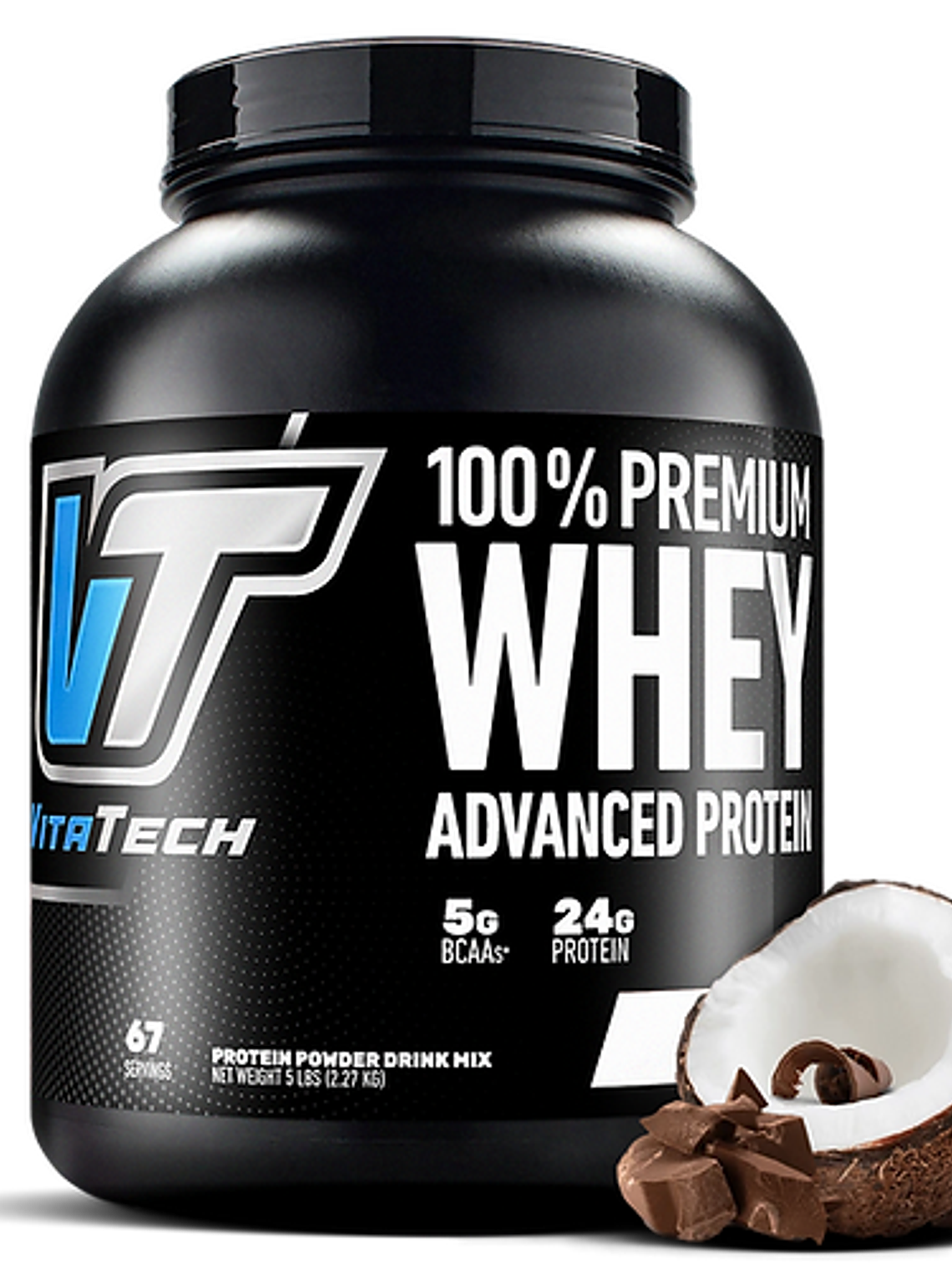 100% PREMIUM WHEY Advanced Protein - 5 lbs / 67 servicios, coco chocolate 1