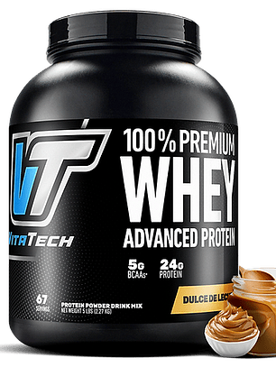 100% PREMIUM WHEY Advanced Protein - 5 lbs / 67 servicios, dulce de leche