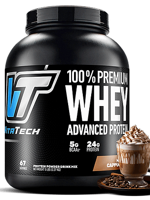 100% PREMIUM WHEY Advanced Protein - 5 lbs / 67 servicios, mocha cappuccino