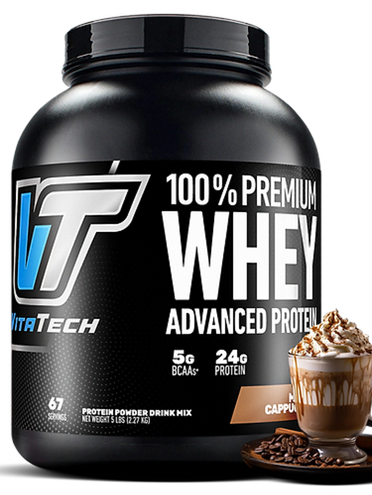 100% PREMIUM WHEY Advanced Protein - 5 lbs / 67 servicios, mocha cappuccino 1