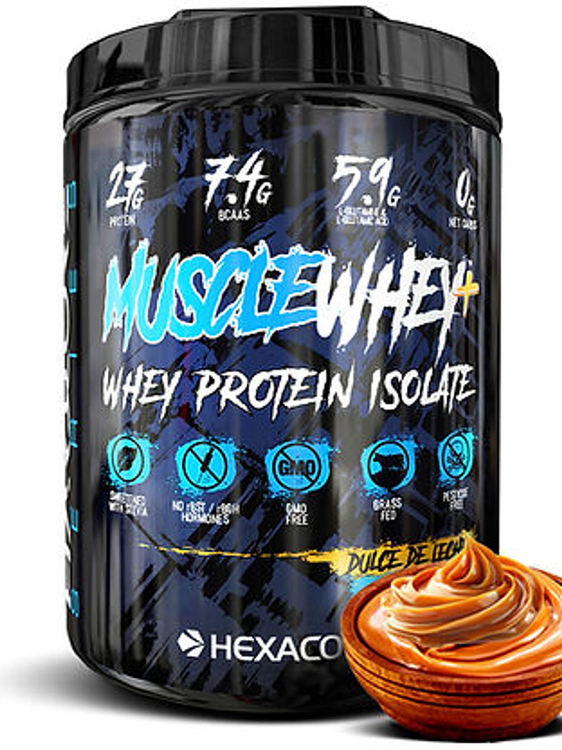 Muscle Whey ISOLATE - 4.8 lbs / 64 servicios, dulce de leche 1