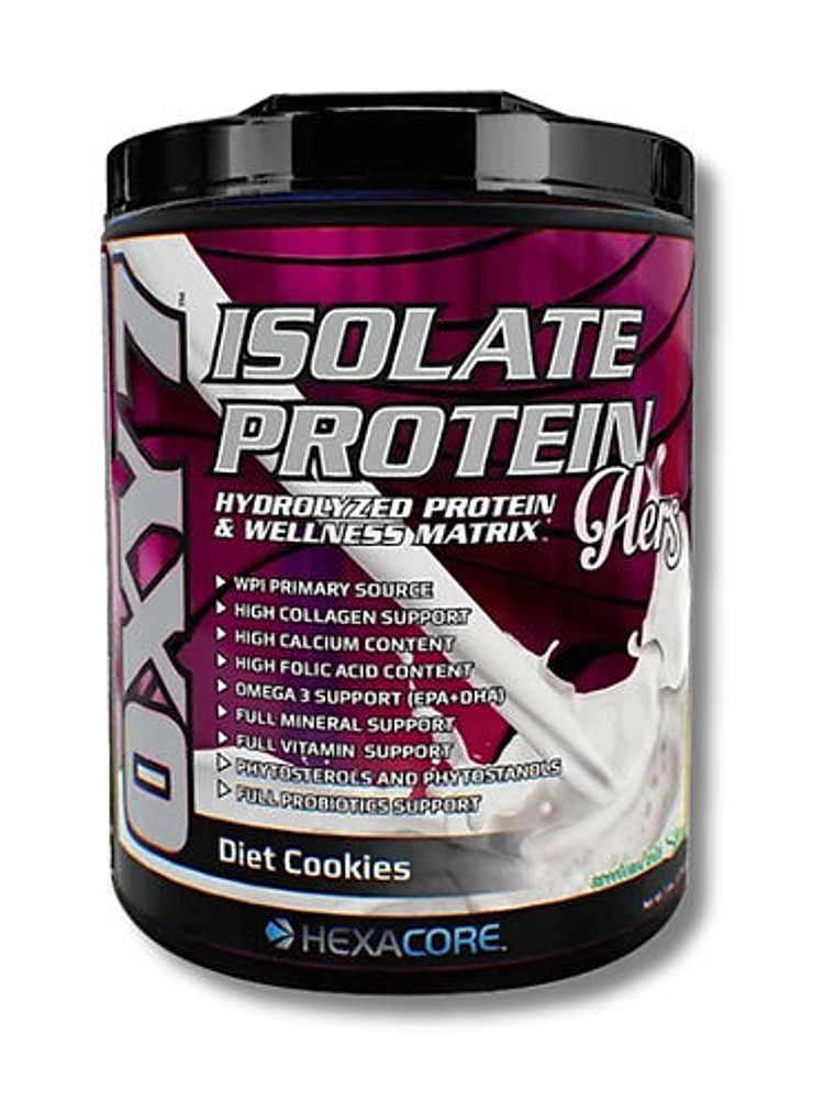 OXY 7 HERS ISOLATE Whey Protein - 5 lbs / 60 servicios, diet cookies 1