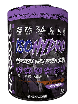 ISO HYDRO Hydrolyzed Whey Protein - 5.3 lbs / 75 servicios, high chocolate