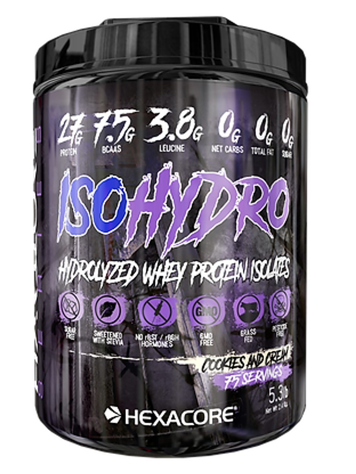 ISO HYDRO Hydrolyzed Whey Protein - 5.3 lbs / 75 servicios, cookies and cream 1