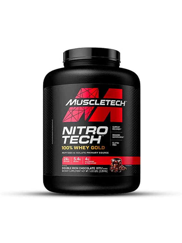 NitroTech 100% WHEY GOLD - 5 lbs / 69 servicios, double rich chocolate 1