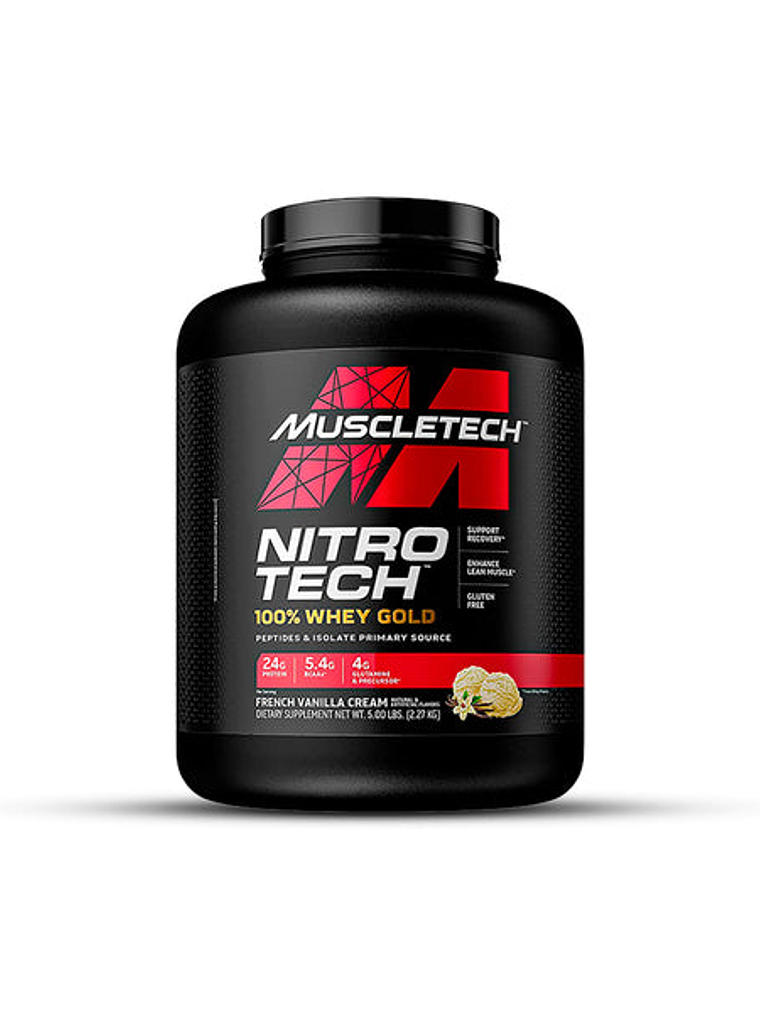 NitroTech 100% WHEY GOLD - 5.5 lbs / 69 servicios, french vainilla creme 1