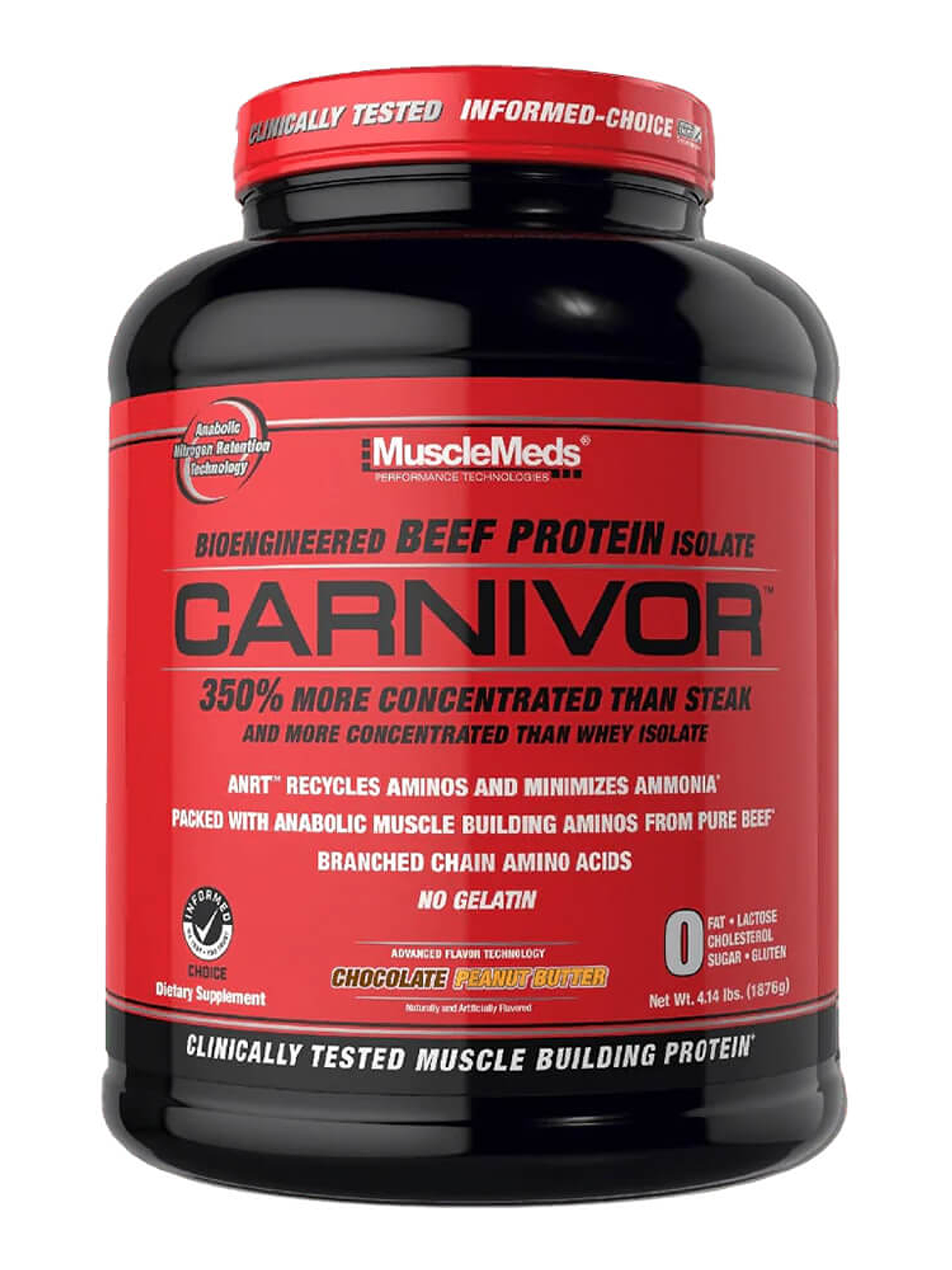 CARNIVOR Beef Protein - 4.4 lbs / 56 servicios, chocolate peanut butter 1