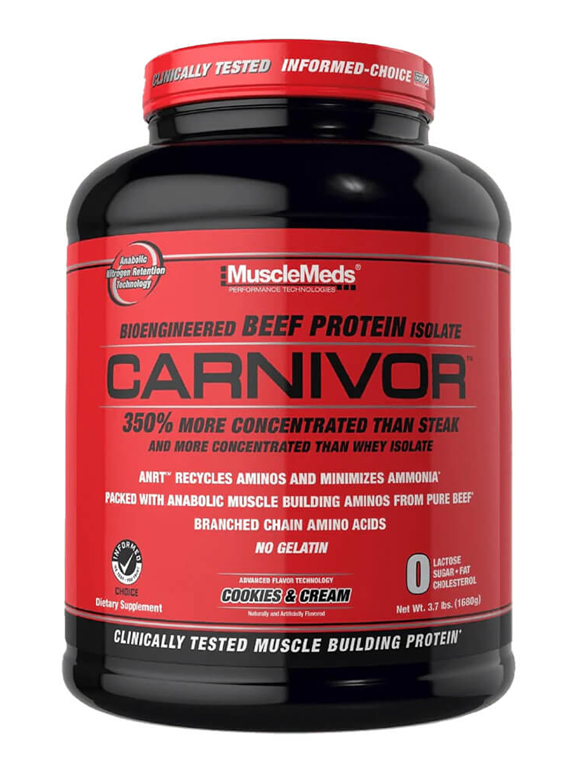 CARNIVOR Beef Protein - 3.7 lbs / 56 servicios, cookies & cream 1