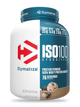 ISO 100 Hydrolyzed - 5 lbs / 74 servicios, cookies & cream