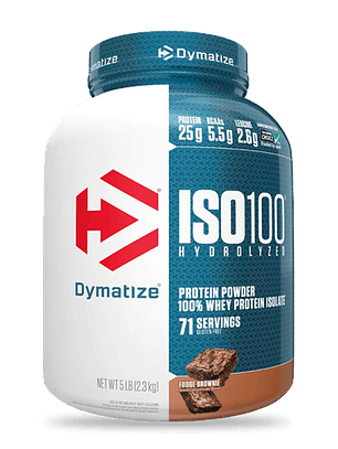ISO 100 Hydrolyzed - 5 lbs / 70 servicios, fudge brownie