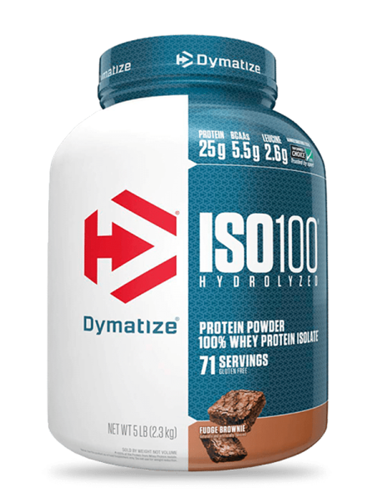 ISO 100 Hydrolyzed - 5 lbs / 70 servicios, fudge brownie 1