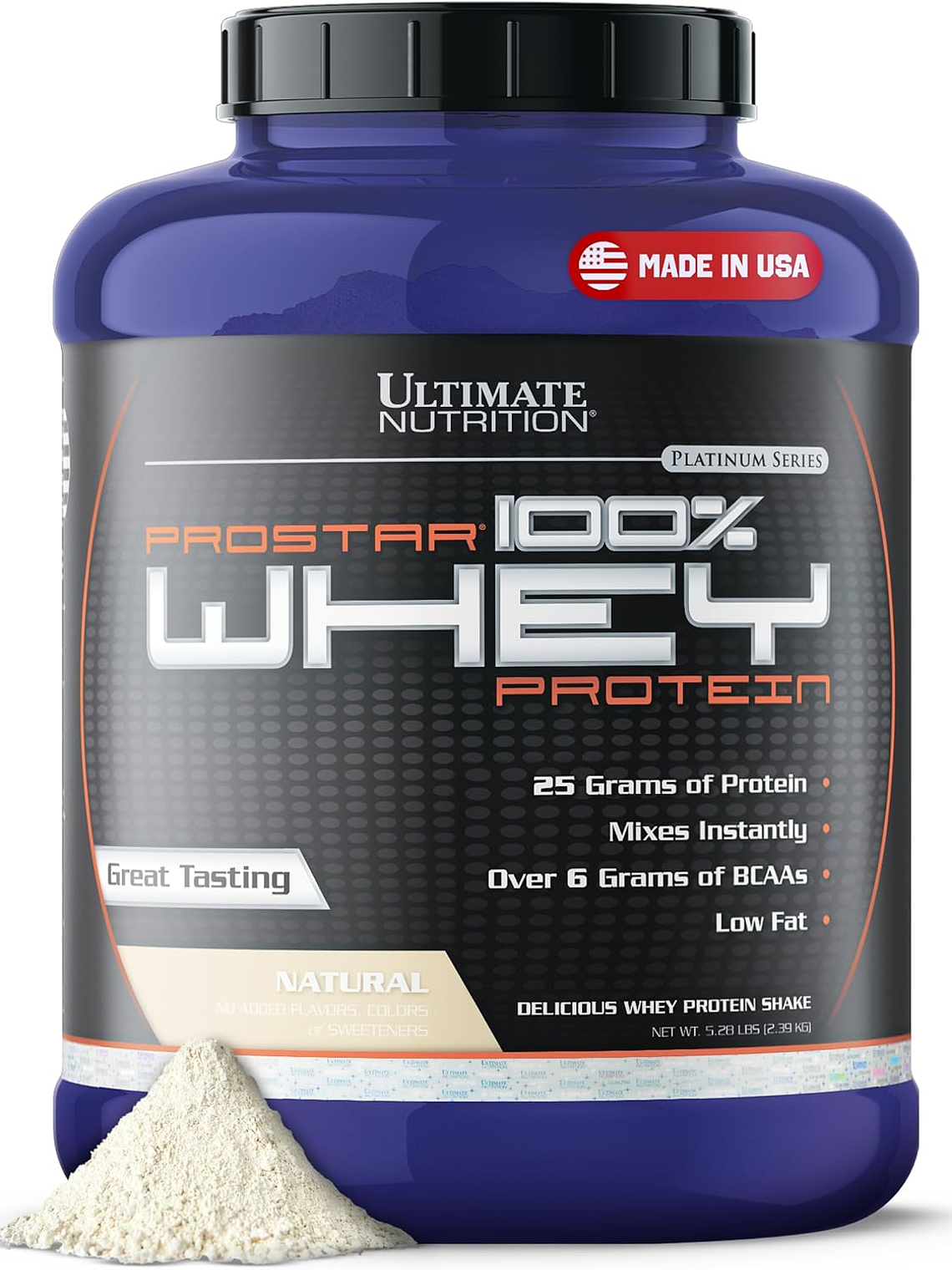 PROSTAR 100% Whey Protein - 5.28 lbs / 80 servicios, natural (SIN SABOR) 1