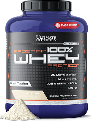 PROSTAR 100% Whey Protein - 5.28 lbs / 80 servicios, natural (SIN SABOR)