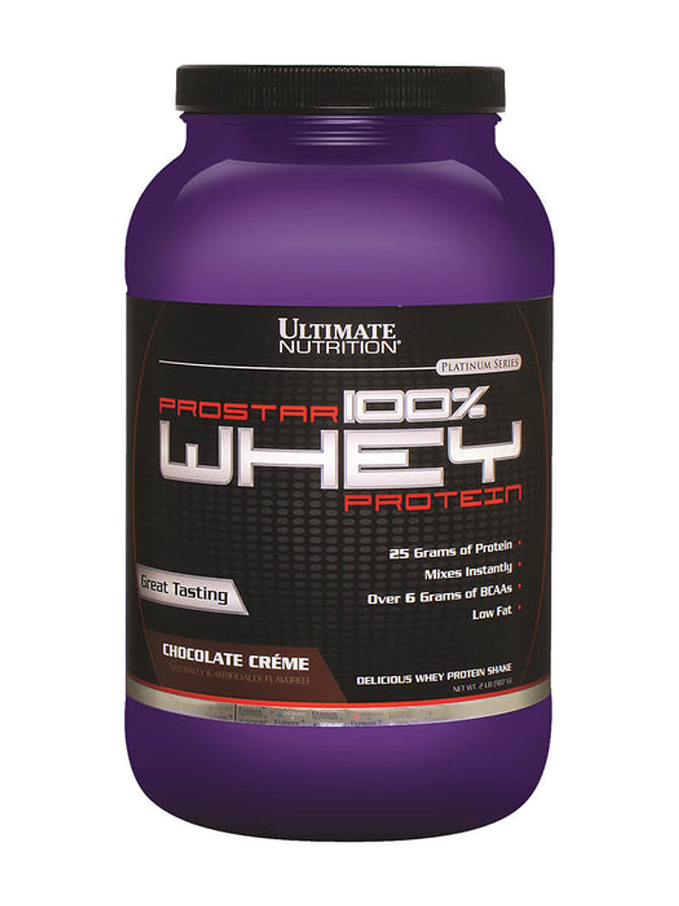 PROSTAR 100% Whey Protein - 2 lbs / 30 servicios, chocolate créme 1