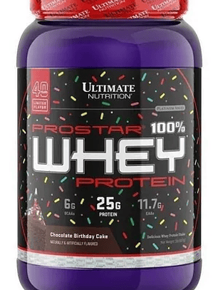 PROSTAR 100% Whey Protein - 2 lbs / 30 servicios, chocolate birthday cake