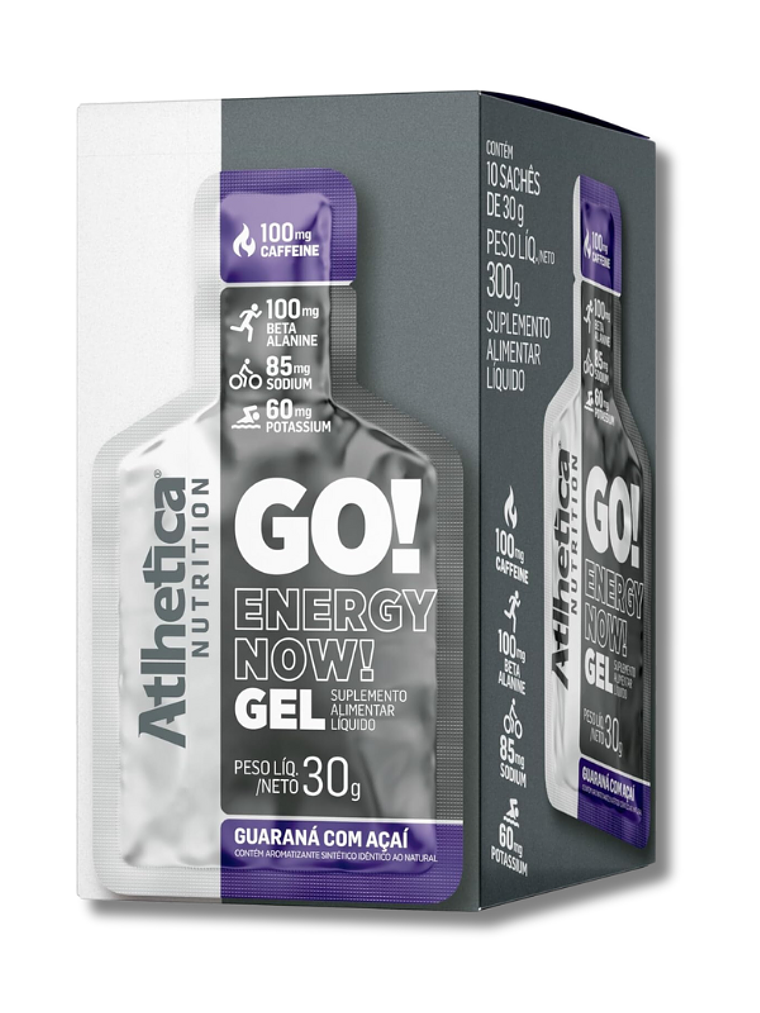 Gel GO! Energy Now! - 10 sachets / 30 grs, guaraná con acaí 1