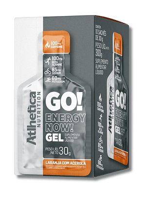Gel GO! Energy Now! - 10 sachets / 30 grs, naranja con acerola