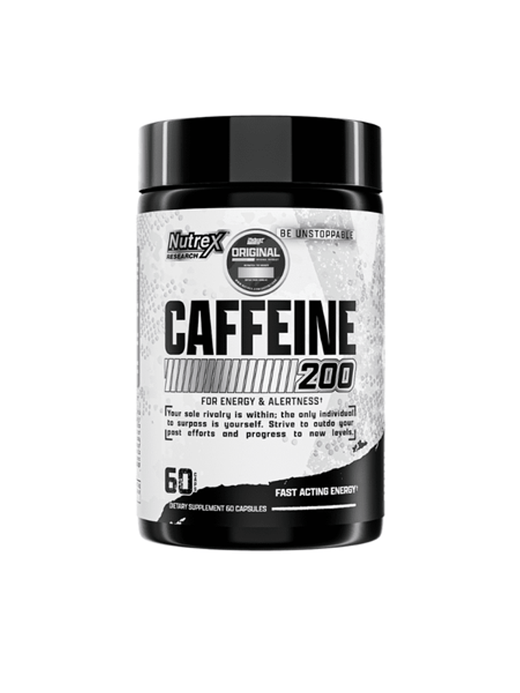 NUTREX CAFFEINE 200 mg - 60 caps / 60 servicios $8.50 1