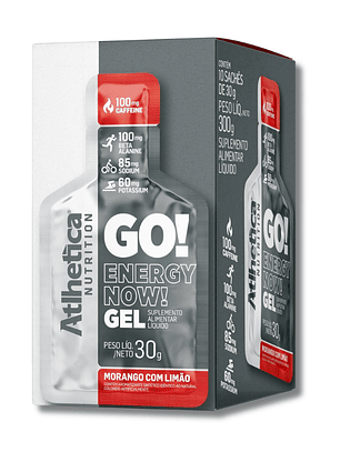 Gel GO! Energy Now! - 10 sachets / 30 grs, frutilla con limón