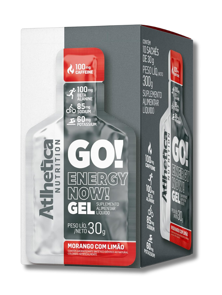 Gel GO! Energy Now! - 10 sachets / 30 grs, frutilla con limón 1