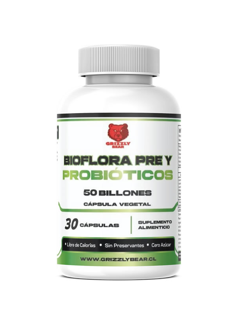 BIOFLORA PRE Y PROBIÓTICOS 50 Billones Cápsula Vegetal - 30 caps / 30 servicios 1